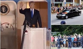Presiden Donal Trump Tiba di Singapura Jelang KTT dengan Kim Jong Un